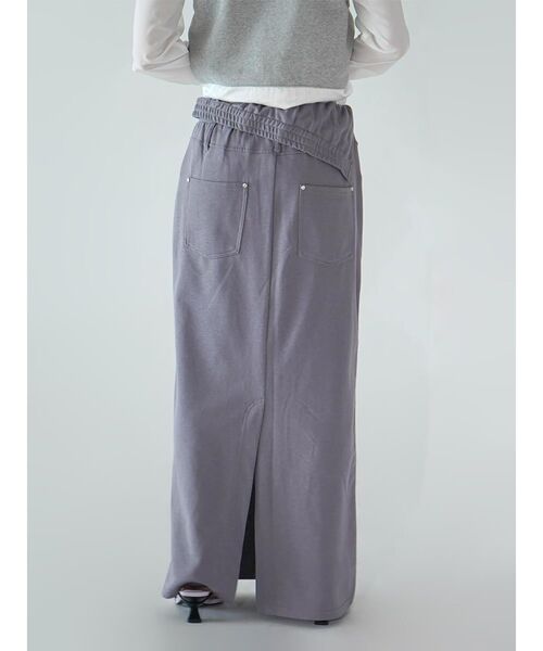 :ETHROF(イーサオブ)の「TURNED WAIST SWEAT SKIRT(スカート・レディース・ネイビー/グレー・MEDIUM)」の7枚目の写真