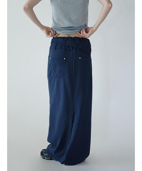:ETHROF(イーサオブ)の「TURNED WAIST SWEAT SKIRT(スカート・レディース・ネイビー/グレー・MEDIUM)」の12枚目の写真