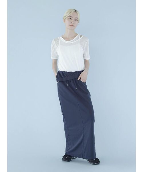 :ETHROF(イーサオブ)の「TURNED WAIST SWEAT SKIRT(スカート・レディース・ネイビー/グレー・MEDIUM)」の14枚目の写真