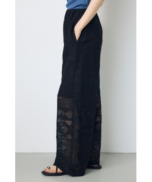 AZUL by moussy(アズールバイマウジー)の「【身長/骨格別着用画像あり】レースワイドパンツ(スラックス・レディース・ブラウン/オフホワイト/ブラック・MEDIUM/SMALL)」の22枚目の写真