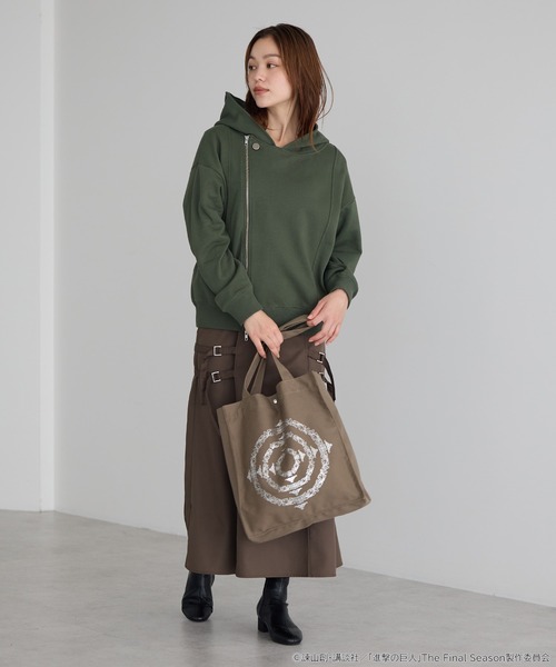 earth music&ecology（アースミュージックアンドエコロジー）の「進撃の巨人　３重の壁　トートバッグ（トートバッグ・レディース・ブラウン・FREE）」の15枚目の写真
