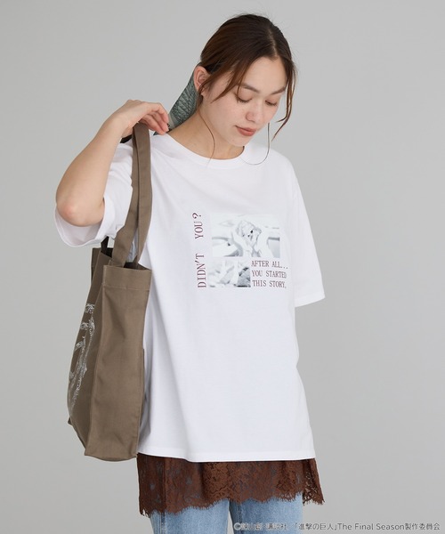 earth music&ecology（アースミュージックアンドエコロジー）の「進撃の巨人　３重の壁　トートバッグ（トートバッグ・レディース・ブラウン・FREE）」の18枚目の写真