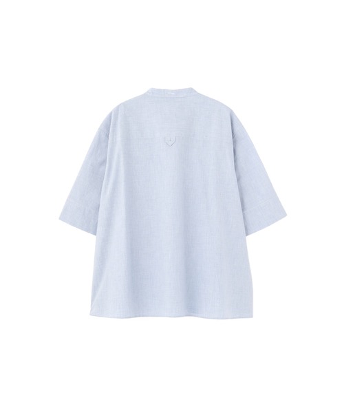 MHL.(エムエイチエル)の「HIGHCOUNT TOP DYED COTTON(シャツ/ブラウス・レディース・アイボリー/ブルー・2/1)」の7枚目の写真
