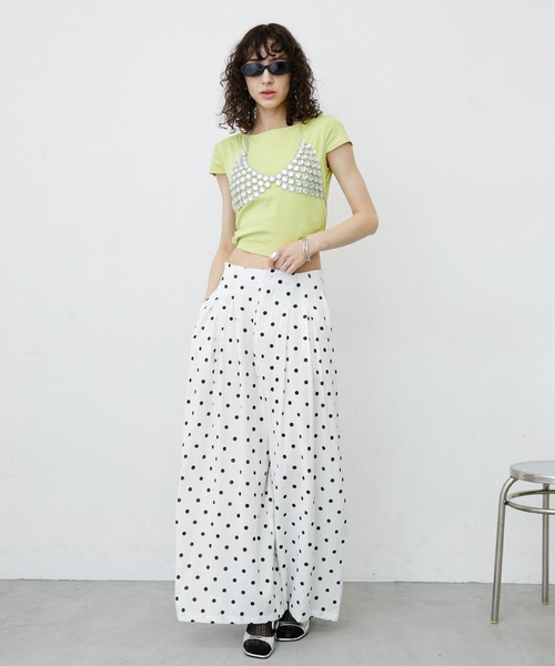 uyu.(ウユ)の「Dot Wide Easy Pants/ドット柄ワイドイージーパンツ(その他パンツ・レディース・ブラック/ホワイト・LARGE/MEDIUM/SMALL)」の18枚目の写真