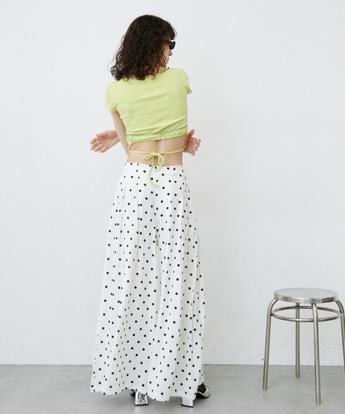 uyu.(ウユ)の「Dot Wide Easy Pants/ドット柄ワイドイージーパンツ(その他パンツ・レディース・ブラック/ホワイト・LARGE/MEDIUM/SMALL)」の19枚目の写真