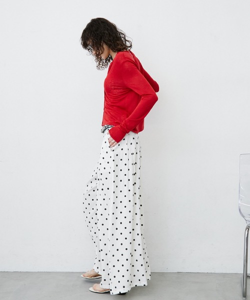 uyu.(ウユ)の「Dot Wide Easy Pants/ドット柄ワイドイージーパンツ(その他パンツ・レディース・ブラック/ホワイト・LARGE/MEDIUM/SMALL)」の4枚目の写真