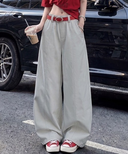 yuue' ( wear )(ユーイ)の「タックカーブワイドパンツ(その他パンツ・レディース・ブラック/ベージュ/ライトグレー・M/L/S)」の11枚目の写真