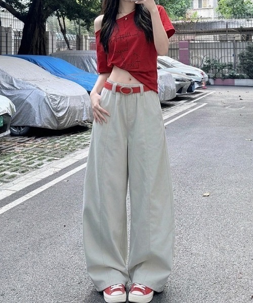 yuue' ( wear )(ユーイ)の「タックカーブワイドパンツ(その他パンツ・レディース・ブラック/ベージュ/ライトグレー・M/L/S)」の13枚目の写真