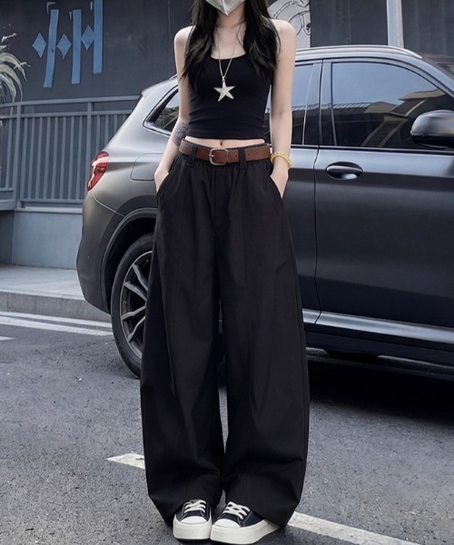 yuue' ( wear )(ユーイ)の「タックカーブワイドパンツ(その他パンツ・レディース・ブラック/ベージュ/ライトグレー・M/L/S)」の8枚目の写真