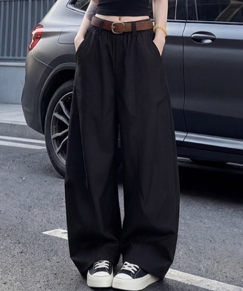 yuue' ( wear )(ユーイ)の「タックカーブワイドパンツ(その他パンツ・レディース・ブラック/ベージュ/ライトグレー・M/L/S)」の6枚目の写真