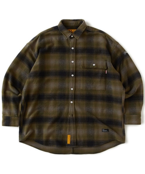 FAT（エフエイティー）の「MAC SHADE（シャツ/ブラウス・メンズ・オリーブ/ブラック/オレンジ/ブルー・JUMBO(XXL)/FAT(XL)/SKINNY(L)/TITCH(M)）」の2枚目の写真