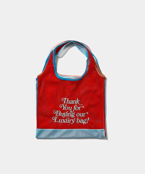beautiful people(ビューティフルピープル)の「flip gratitude mesh marche bag(トートバッグ・レディース・レッド/ブラック/イエロー・FREE)」の1枚目の写真
