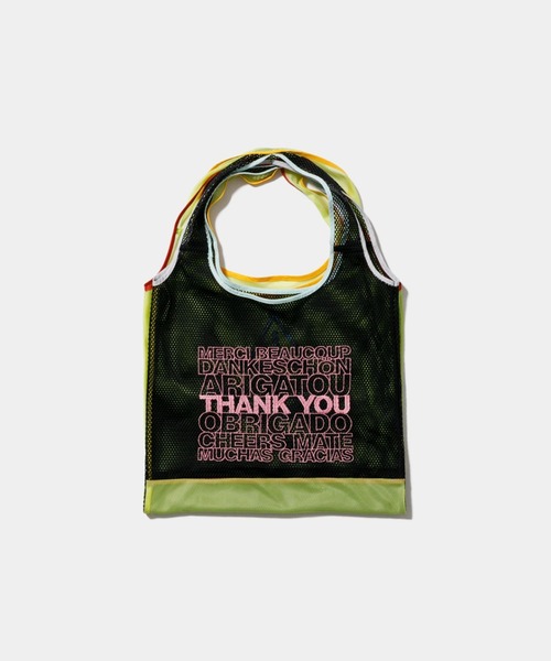 beautiful people(ビューティフルピープル)の「flip gratitude mesh marche bag(トートバッグ・レディース・レッド/ブラック/イエロー・FREE)」の2枚目の写真