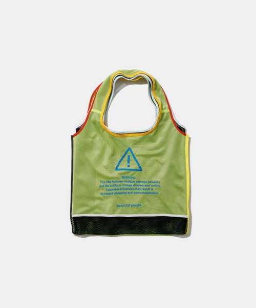 beautiful people(ビューティフルピープル)の「flip gratitude mesh marche bag(トートバッグ・レディース・レッド/ブラック/イエロー・FREE)」の4枚目の写真
