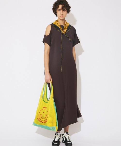 beautiful people(ビューティフルピープル)の「flip gratitude mesh marche bag(トートバッグ・レディース・レッド/ブラック/イエロー・FREE)」の9枚目の写真