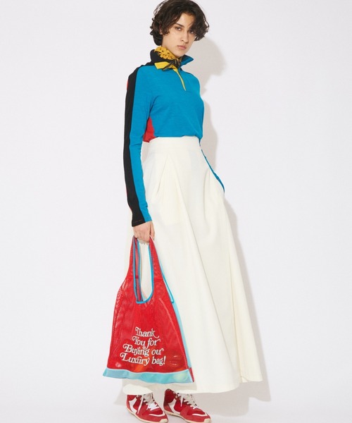 beautiful people(ビューティフルピープル)の「flip gratitude mesh marche bag(トートバッグ・レディース・レッド/ブラック/イエロー・FREE)」の11枚目の写真