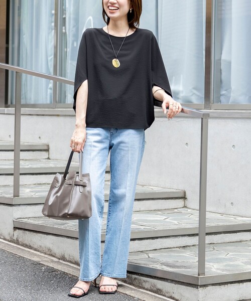 NOLLEY’S(ノーリーズ)の「【WEB限定】ウォッシャブルジョーゼットコクーンブラウス(シャツ/ブラウス・レディース・チャコールグレー/ホワイト/ブラック・38)」の22枚目の写真