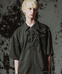 NO ID.（ノーアイディ）の「【NO ID.】Art Stitch ZIP SH BLZ / アート ステッチ ジップ シャツ ブルゾン（シャツ/ブラウス）」