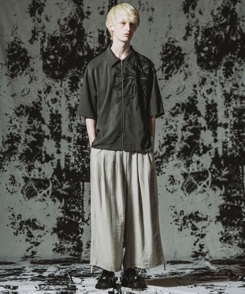 NO ID.(ノーアイディ)の「【NO ID.】Art Stitch ZIP SH BLZ / アート ステッチ ジップ シャツ ブルゾン(シャツ/ブラウス・メンズ・ブラウン/ブラック/グレー・ONE SIZE)」の5枚目の写真