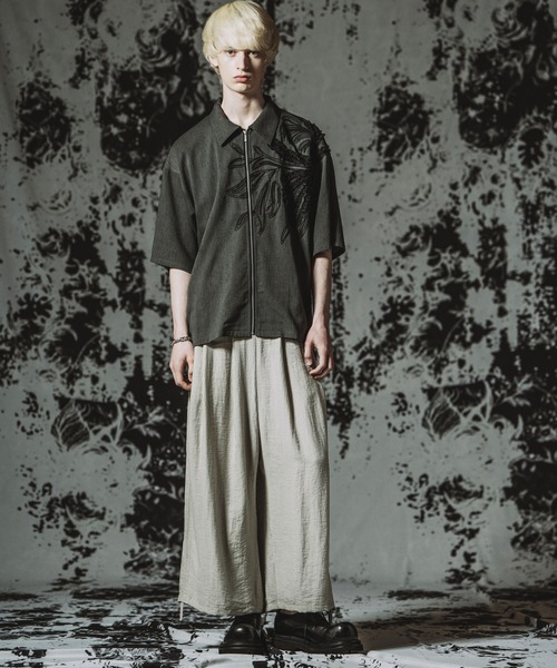 NO ID.(ノーアイディ)の「【NO ID.】Art Stitch ZIP SH BLZ / アート ステッチ ジップ シャツ ブルゾン(シャツ/ブラウス・メンズ・ブラウン/ブラック/グレー・ONE SIZE)」の6枚目の写真