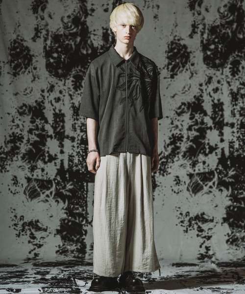 NO ID.(ノーアイディ)の「【NO ID.】Art Stitch ZIP SH BLZ / アート ステッチ ジップ シャツ ブルゾン(シャツ/ブラウス・メンズ・ブラウン/ブラック/グレー・ONE SIZE)」の7枚目の写真