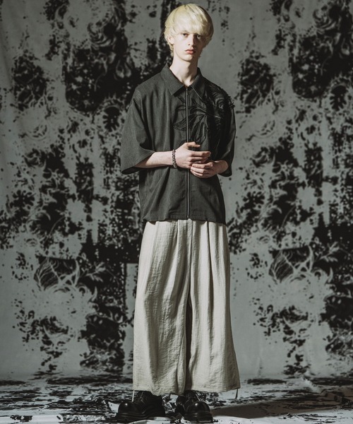 NO ID.(ノーアイディ)の「【NO ID.】Art Stitch ZIP SH BLZ / アート ステッチ ジップ シャツ ブルゾン(シャツ/ブラウス・メンズ・ブラウン/ブラック/グレー・ONE SIZE)」の8枚目の写真