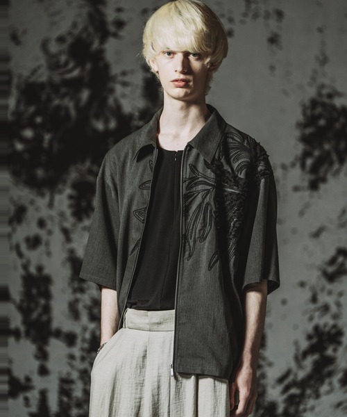 NO ID.(ノーアイディ)の「【NO ID.】Art Stitch ZIP SH BLZ / アート ステッチ ジップ シャツ ブルゾン(シャツ/ブラウス・メンズ・ブラウン/ブラック/グレー・ONE SIZE)」の12枚目の写真