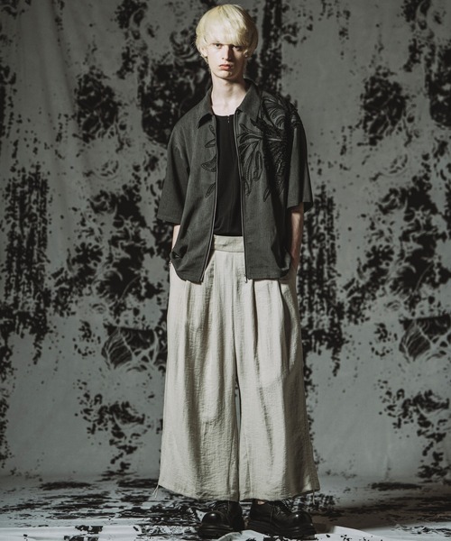 NO ID.(ノーアイディ)の「【NO ID.】Art Stitch ZIP SH BLZ / アート ステッチ ジップ シャツ ブルゾン(シャツ/ブラウス・メンズ・ブラウン/ブラック/グレー・ONE SIZE)」の14枚目の写真