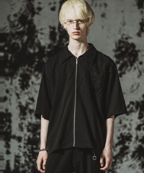 NO ID.(ノーアイディ)の「【NO ID.】Art Stitch ZIP SH BLZ / アート ステッチ ジップ シャツ ブルゾン(シャツ/ブラウス・メンズ・ブラウン/ブラック/グレー・ONE SIZE)」の19枚目の写真