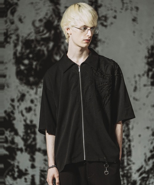 NO ID.(ノーアイディ)の「【NO ID.】Art Stitch ZIP SH BLZ / アート ステッチ ジップ シャツ ブルゾン(シャツ/ブラウス・メンズ・ブラウン/ブラック/グレー・ONE SIZE)」の20枚目の写真