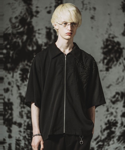NO ID.(ノーアイディ)の「【NO ID.】Art Stitch ZIP SH BLZ / アート ステッチ ジップ シャツ ブルゾン(シャツ/ブラウス・メンズ・ブラウン/ブラック/グレー・ONE SIZE)」の21枚目の写真