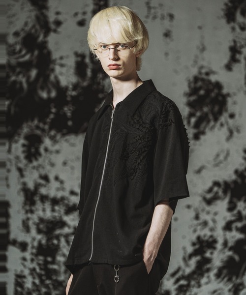 NO ID.(ノーアイディ)の「【NO ID.】Art Stitch ZIP SH BLZ / アート ステッチ ジップ シャツ ブルゾン(シャツ/ブラウス・メンズ・ブラウン/ブラック/グレー・ONE SIZE)」の22枚目の写真