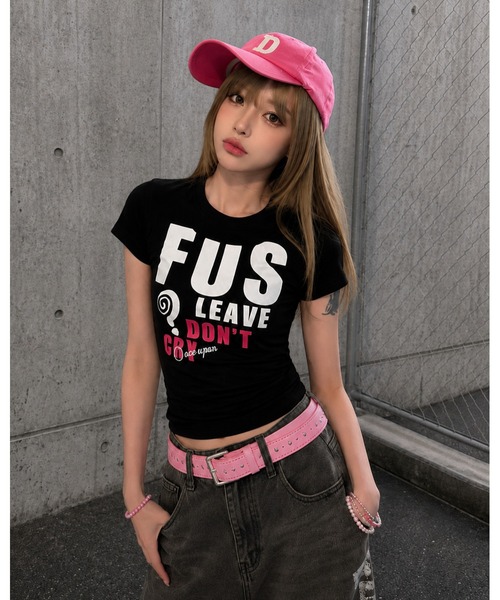 inst.ALL（インストール）の「ストリートロゴコンパクトTシャツ（Tシャツ/カットソー・レディース・ホワイト/ブラック・M）」の3枚目の写真