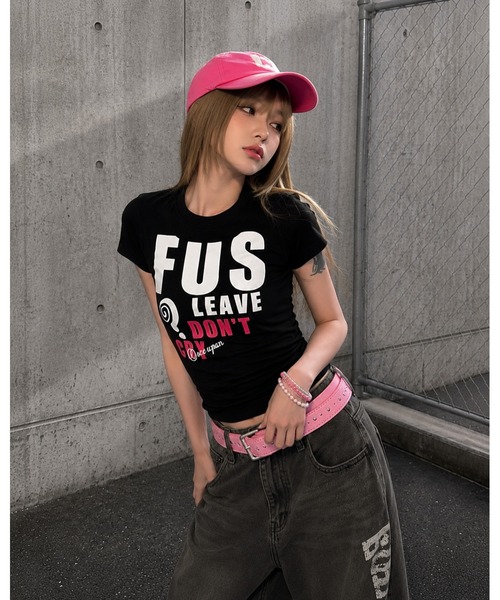 inst.ALL（インストール）の「ストリートロゴコンパクトTシャツ（Tシャツ/カットソー・レディース・ホワイト/ブラック・M）」の6枚目の写真
