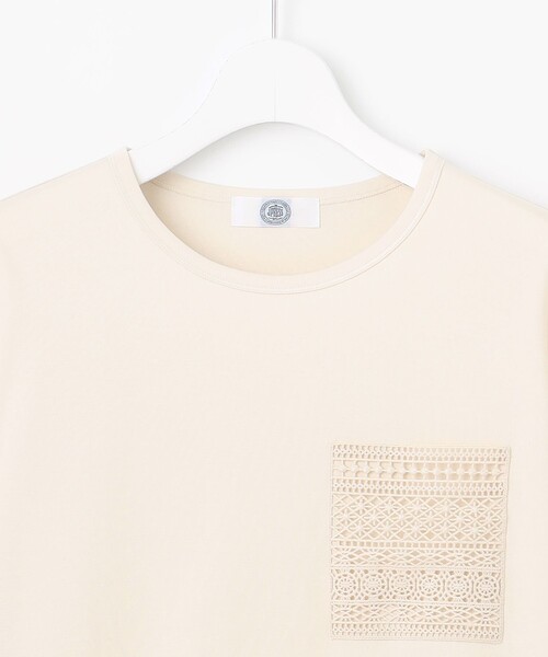 J.PRESS(ジェイプレス)の「【一枚で着映え】レーシーコンビ ポケットデザイン カットソー(Tシャツ/カットソー・レディース・ベージュ系/ホワイト系/スカイブルー系/ネイビー系・T13/T15)」の15枚目の写真