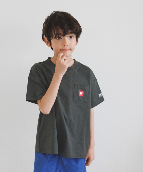 Russell Athletic（ラッセルアスレティック）の「[吸水速乾・シワ軽減]【RUSSELL ATHLETIC】別注Dri-PowerTシャツ(KIDS)（Tシャツ/カットソー・キッズ・グレー/ホワイト/チャコール・130cm/150cm/140cm）」の7枚目の写真