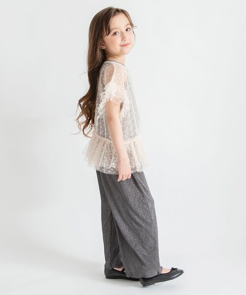 BRANSHES(ブランシェス)の「【プチレディ】ハート柄チュールトップスセット(Tシャツ/カットソー・キッズ・ピンク/ブラック・150/130/120/90/110/140/100)」の18枚目の写真