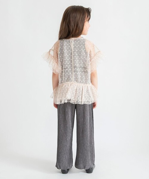 BRANSHES(ブランシェス)の「【プチレディ】ハート柄チュールトップスセット(Tシャツ/カットソー・キッズ・ピンク/ブラック・150/130/120/90/110/140/100)」の19枚目の写真
