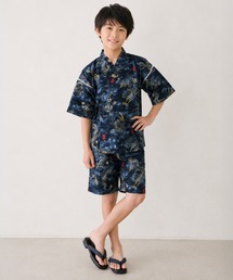 box408 | 甚平 ジュニア 上下セット 日本製生地 綿100%(浴衣)