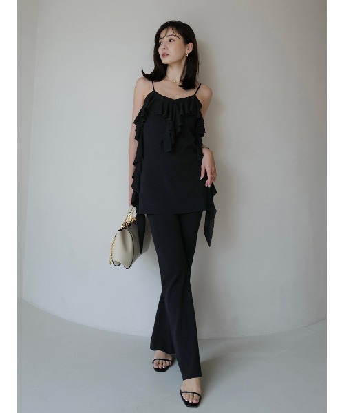 anuans(アニュアンス)の「スティックリブニットパンツ(その他パンツ・レディース・ブラック/ライトベージュ・MEDIUM/SMALL)」の3枚目の写真