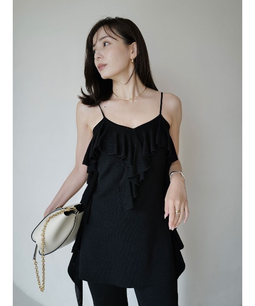 anuans(アニュアンス)の「スティックリブニットパンツ(その他パンツ・レディース・ブラック/ライトベージュ・MEDIUM/SMALL)」の5枚目の写真