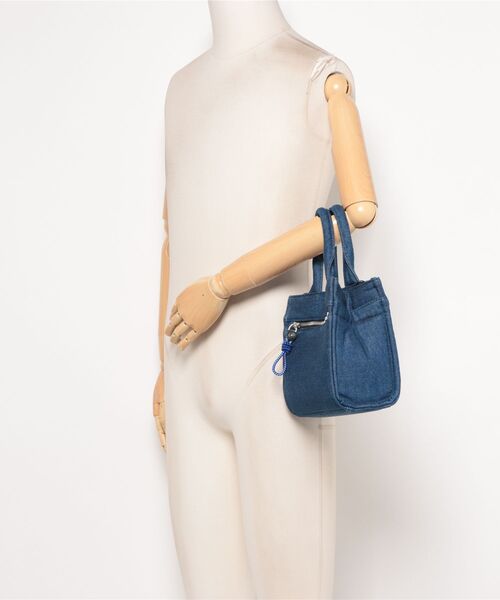 MANIUNO(マニウノ)の「MANIUNO(マニウノ) Denim デニムスクエアミニトート(S)(トートバッグ・メンズ・ネイビー/カーキ・FREE)」の3枚目の写真