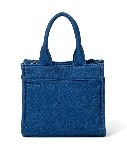 MANIUNO(マニウノ)の「MANIUNO(マニウノ) Denim デニムスクエアミニトート(S)(トートバッグ・メンズ・ネイビー/カーキ・FREE)」の5枚目の写真
