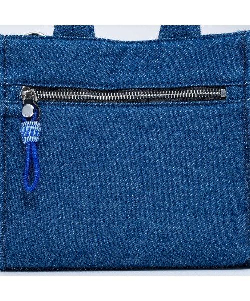 MANIUNO(マニウノ)の「MANIUNO(マニウノ) Denim デニムスクエアミニトート(S)(トートバッグ・メンズ・ネイビー/カーキ・FREE)」の10枚目の写真