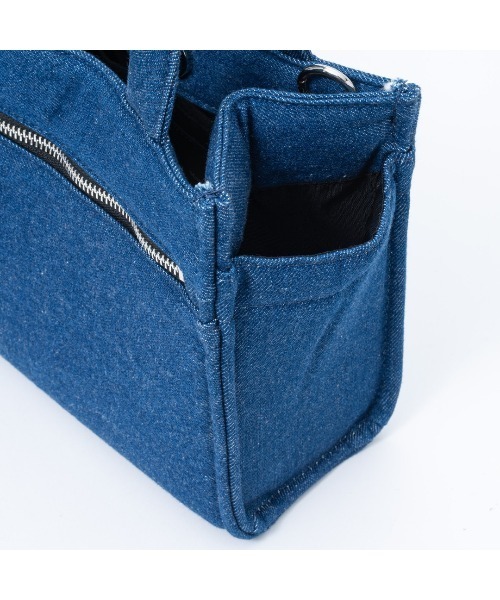 MANIUNO(マニウノ)の「MANIUNO(マニウノ) Denim デニムスクエアミニトート(S)(トートバッグ・メンズ・ネイビー/カーキ・FREE)」の12枚目の写真