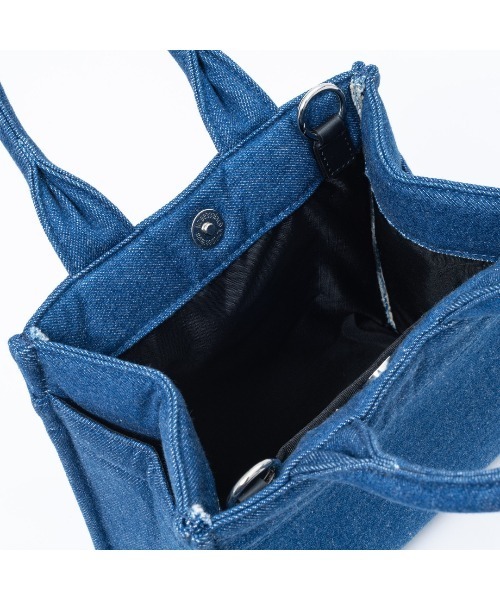 MANIUNO(マニウノ)の「MANIUNO(マニウノ) Denim デニムスクエアミニトート(S)(トートバッグ・メンズ・ネイビー/カーキ・FREE)」の8枚目の写真