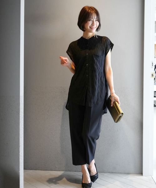 Ehre style(エーレスタイル)の「素敵って言われる!着こなし方3シーン 大人レースブラウス(シャツ/ブラウス・レディース・ホワイト・FREE)」の9枚目の写真