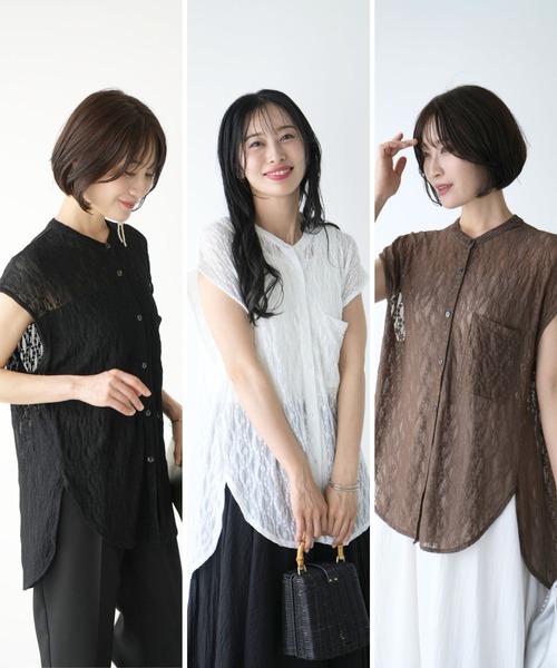 Ehre style(エーレスタイル)の「素敵って言われる!着こなし方3シーン 大人レースブラウス(シャツ/ブラウス・レディース・ホワイト・FREE)」の18枚目の写真
