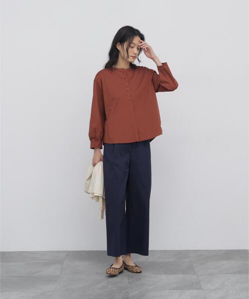 human woman(ヒューマンウーマン)の「◆【吸湿速乾 / マルチサイズ】クールマックスサッカーガウチョパンツ(その他パンツ・レディース・グリーン系その他4/ネイビー・LARGE/SMALL/MEDIUM)」の6枚目の写真