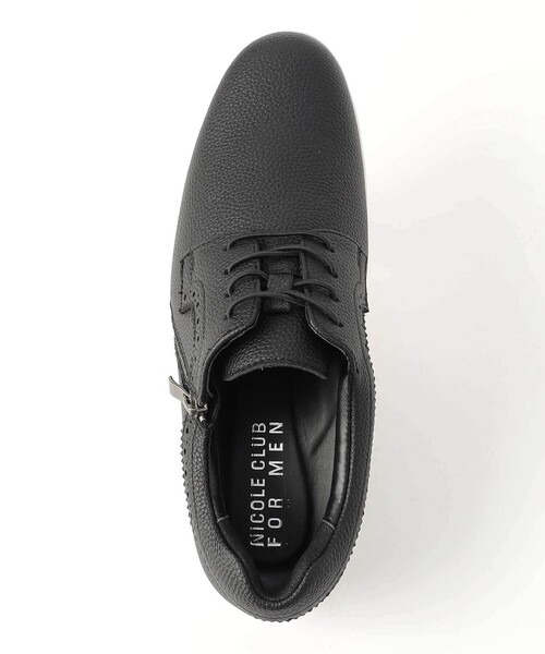 NICOLE CLUB FOR MEN（ニコルクラブフォーメン）の「サイドジッププレーントゥスニーカー（スニーカー・メンズ・その他2/ブラック・27.5cm/25.5cm/26.5cm）」の5枚目の写真